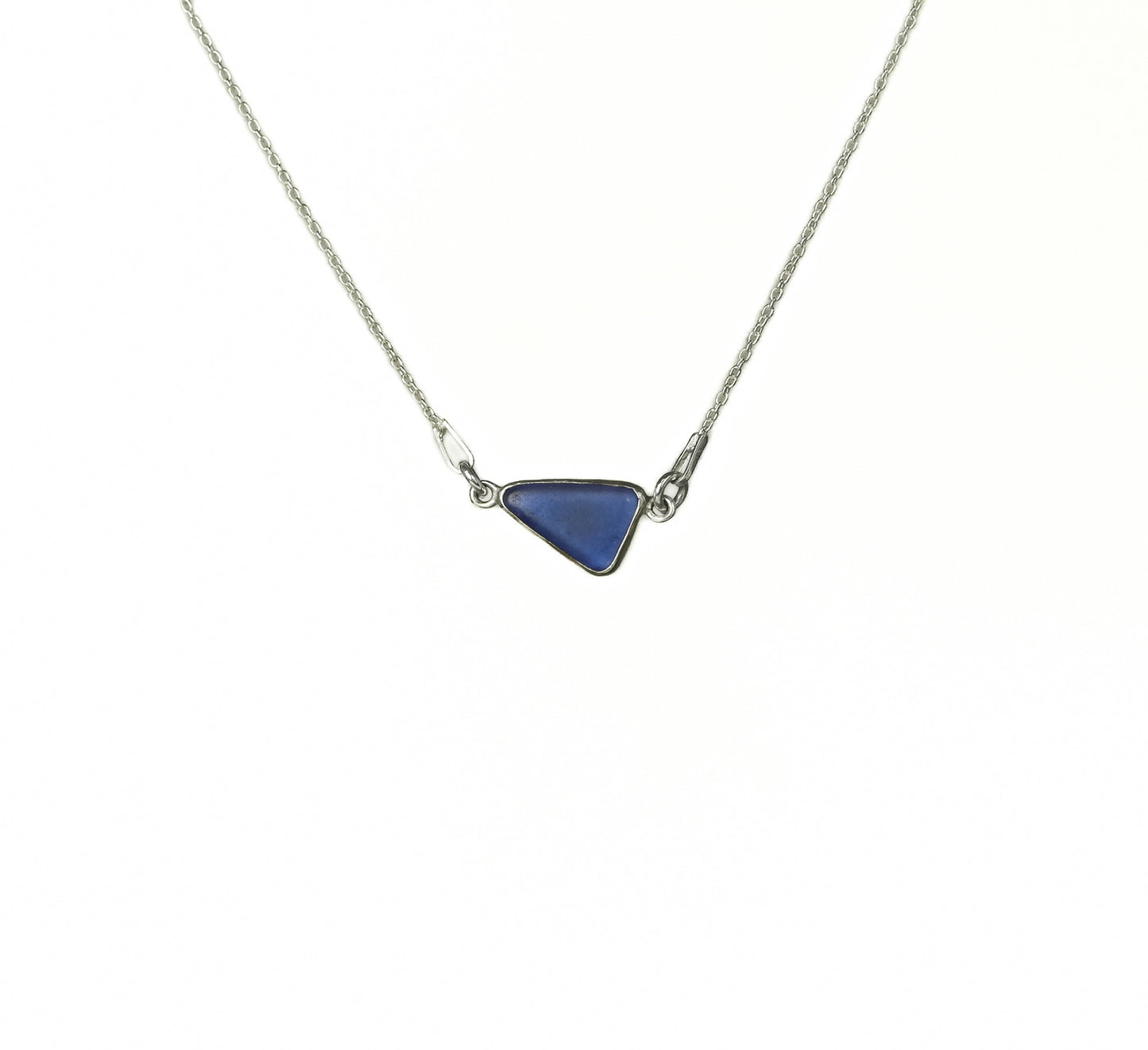sea glass pendant necklaces with 14" oval chain (3 choices)
