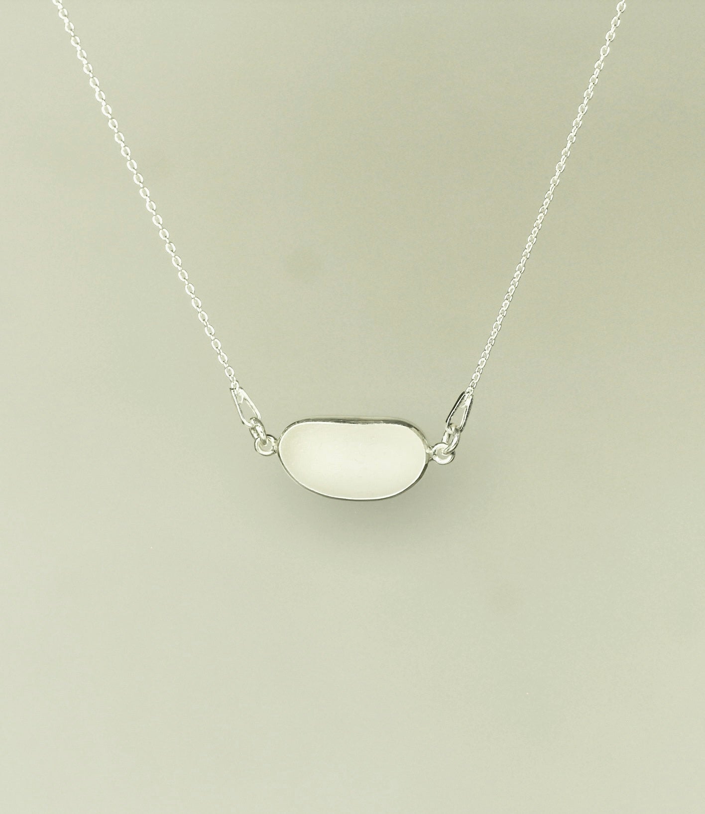 sea glass pendant necklaces with 17" oval chain (3 choices)