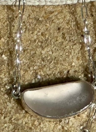 sea glass pendant necklaces with small paperclip chain (7 choices)