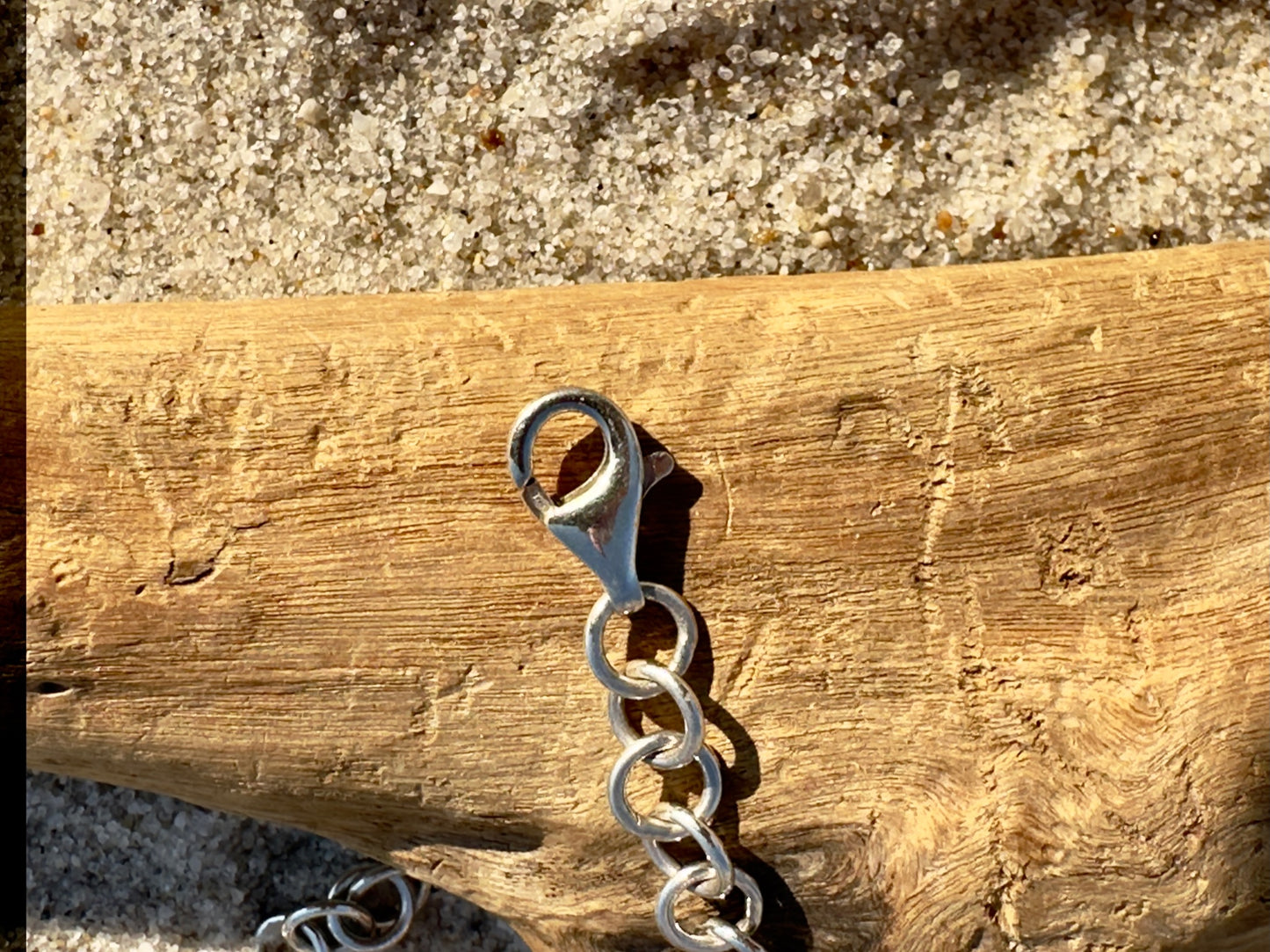 aqua and peach sea glass bracelet with coral and sea bricks